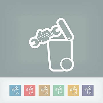 Separate Waste Collection Icon Symbol Containers Metal Vector Symbol