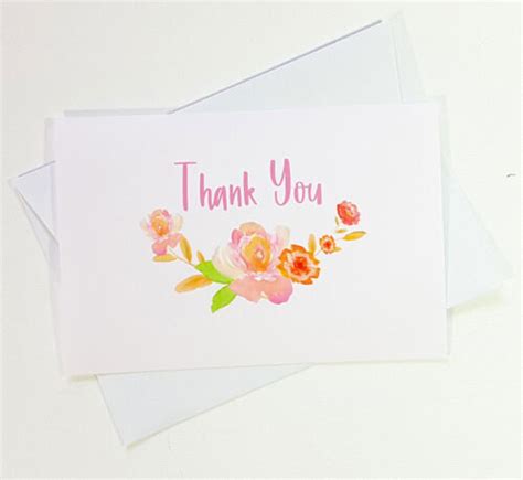 Thank You Cards Notes Flower Wedding Business Birthday Thankful Am