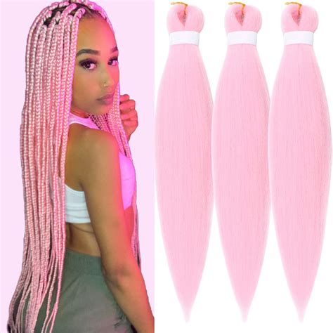 Pink Box Braids