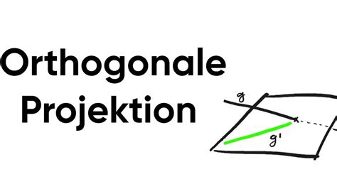 Orthogonale Projektion Konzept Erkl Rt Youtube