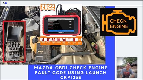 Mazda OBD1 check engine fault code using Launch CRP123E - YouTube