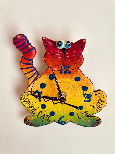 Kitty Clockcat Lover Tcat Wall Clockkids Clockkit Cat Clock