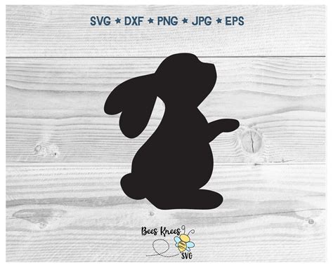 Bunny Silhouette Svg, Cute Rabbit Silhouette, Easter Bunny Svg, Spring ...