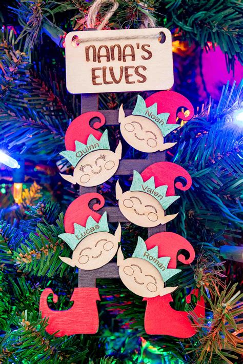 (Personalized Names) Elves Christmas Ornament