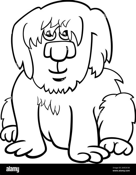 Dessin Anim Noir Et Blanc Illustration De Dr Le De Chien Brun Shaggy