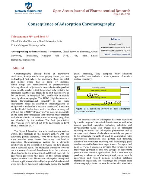 (PDF) Consequence of Adsorption Chromatography