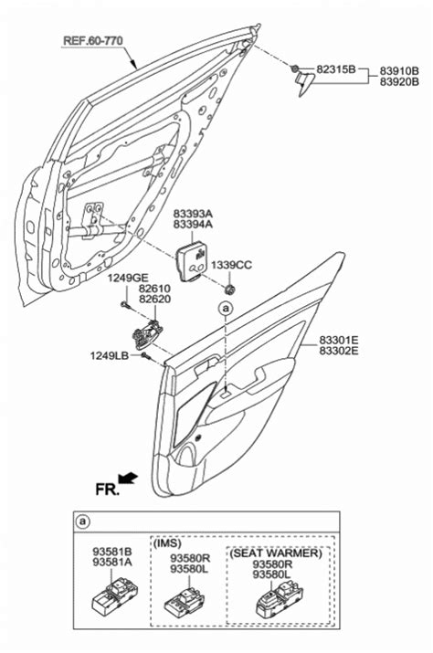 F Pkg Genuine Hyundai Panel Assembly Rear Door Trim Lh