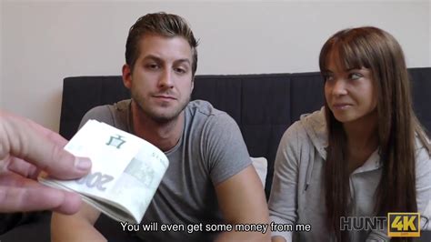 Slim Cutie Agrees To Fuck With A Stranger In Front Of Her BF In Exchange For Money Lodgment