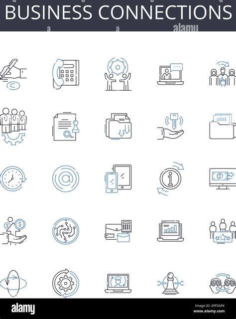 Business Connections Line Icons Collection Diversity Inclusion