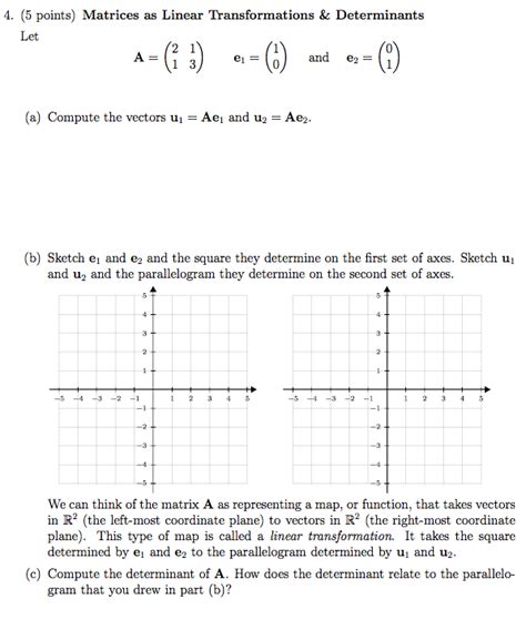 Solved Points Matrices As Linear Transformations Chegg