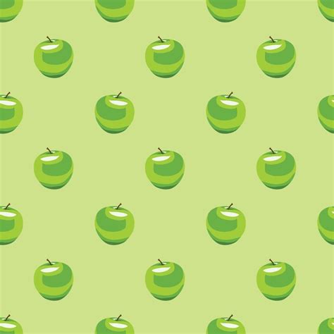 Premium Vector | Green Apple seamless vector pattern background