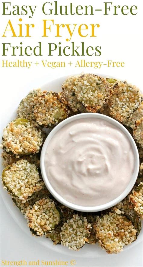 Gluten Free Air Fryer Fried Pickles Vegan Egg Free Allergy Free No Oil