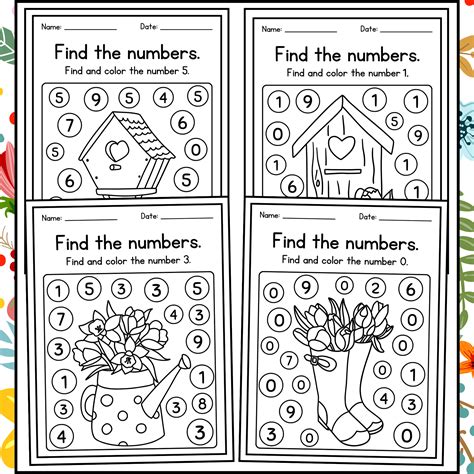 Find The Number Spring Number Recognition Worksheets Spring Math Activities Made By Teachers