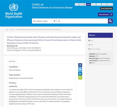 Cd24 A Key Element In The Exo Cd24 Technique For Combating Covid 19