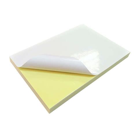 Lot Feuilles Autocollantes A Papier Adh Sif Blanc Papier Brillant