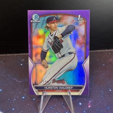 2023 Bowman Draft Chrome 1st Purple Refractor Hurston Waldrep 33 250