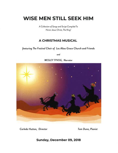 Message: "Wise Men Still Seek Him: Christmas Musical" from LAGBC Choir- Dir. C Hutton — Los ...