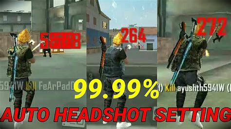 Free Fire 💯💯auto Headshot Setting And After Update Sensitivity Low Ram