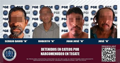 Tras Cateos En Tecate Detienen A Cuatro Personas Por Narcomenudeo