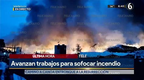 Incendio En Recicladora Se Registra En San Miguel Canoa Puebla