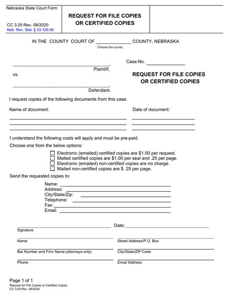 Form Cc329 Download Fillable Pdf Or Fill Online Request For File Copies Or Certified Copies