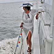 Wander Agio Beach Tops Sexy Floral Cover Dresses Bikini Cover Ups Net Long Matching Color Black