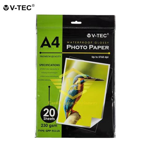 Jual Vtec Kertas Foto Photo Paper Glossy A V Tec Gsm Shopee Indonesia