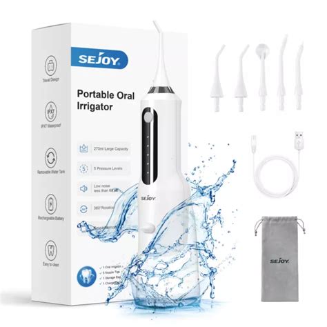 Sejoy Hydropulseur Jet Dentaire Portable Nettoyage Buccal Sans Fil