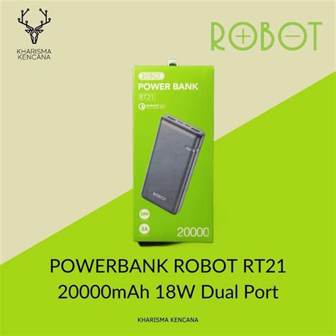 Jual Powerbank Robot Rt Mah W Dual Port Shopee Indonesia