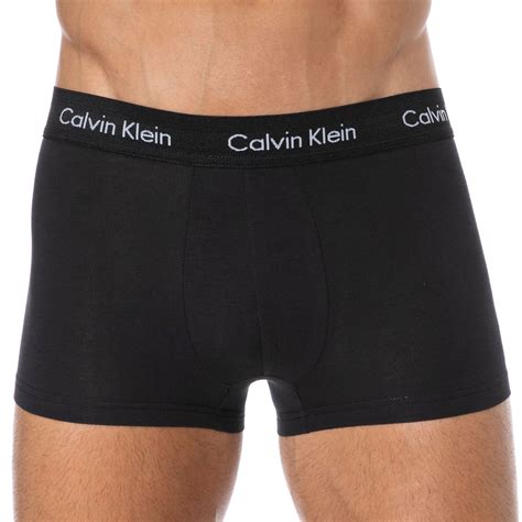 Calvin Klein 3 Pack Cotton Stretch Trunks Black Inderwear