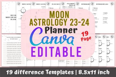 Moon Astrology Planner Canva Graphic By Designmela