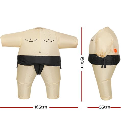 Inflatable Sumo Costume Adult Suit Blow Up Party Fancy Dress Halloween ...