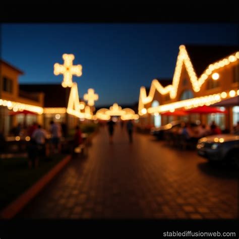 Hot Spring Town At Night Stable Diffusion Online