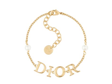 Sasom เครื่องประดับ Dior Evolution Bracelet Gold Finish Metal And White Resin Pearls เช็คราคา