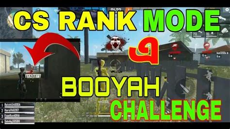 Free Fire Cs Rank Mode Gameplay 1 Booyah Challenge Free Fire India Super Satvik Youtube