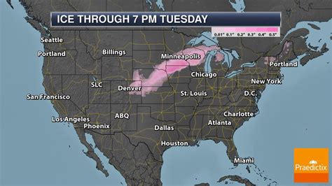 Ice And Snow Storm In The Upper Midwest Southern Severe Threat