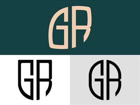 Premium Vector Creative Initial Letters Gr Logo Designs Bundle