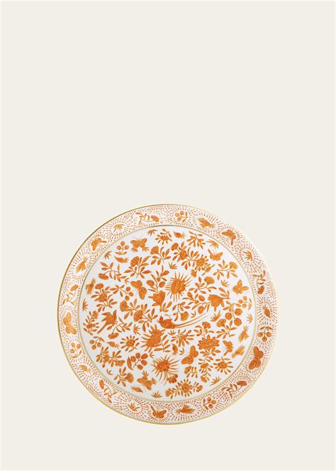 Mottahedeh Sacred Bird And Butterfly Cake Plate Orange Editorialist