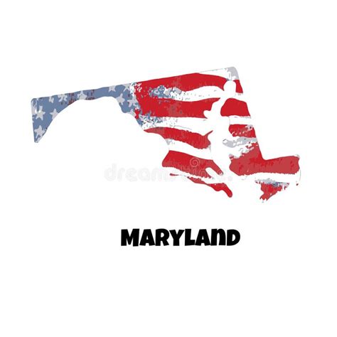 Maryland State Outline Flag Stock Illustrations 187 Maryland State