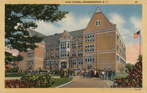 High School Poughkeepsie, NY Postcard