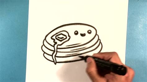 How To Draw Cute Pancakes Step By Step Drawing For Beginners Youtube