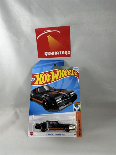 77 Pontiac Firebird T A 206 Black 4 5 Muscle 2024 Hot Wheels Case L Grana Toys