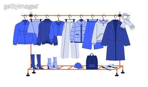 Fashion Apparel Hangers With Stylish Clothes Clothing Storage