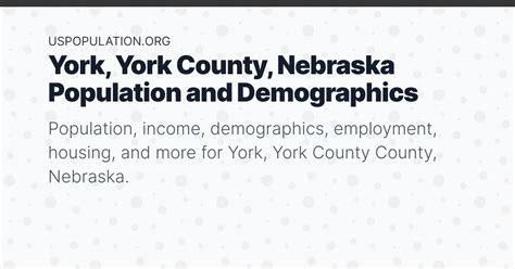 York, York County, Nebraska Population | Income, Demographics ...