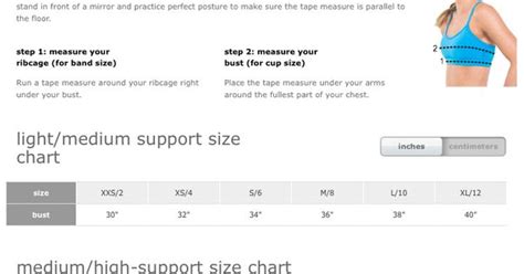 Sizing Chart For Bra From Lululemon Sizing Charts For Women S