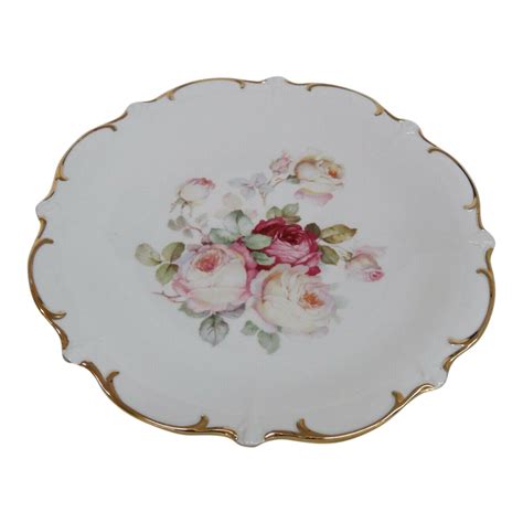 Mid 20th Century Schumann Arzberg Antique Rose German Porcelain Chop