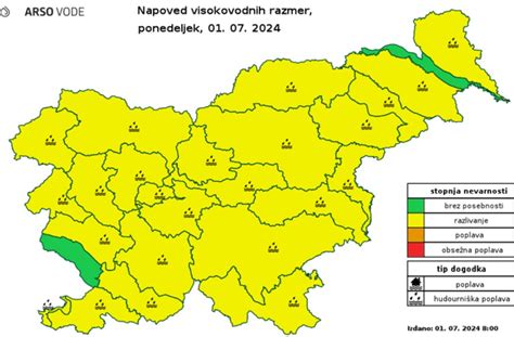 Oranžno opozorilo pred nevihtami tudi za naše kraje Kozjansko info