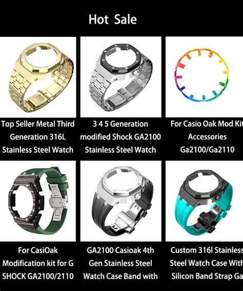 Casioak Ga Mod Kit Gen Metal Stainless Steel Case Band Modified