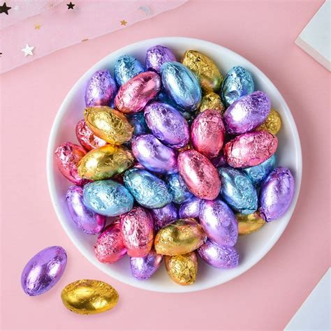 multi color easter holiday surprise egg shaped chocolate candy easter