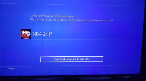 PS4 Cannot Continue Using The Application Make Sure The Disc Is Not